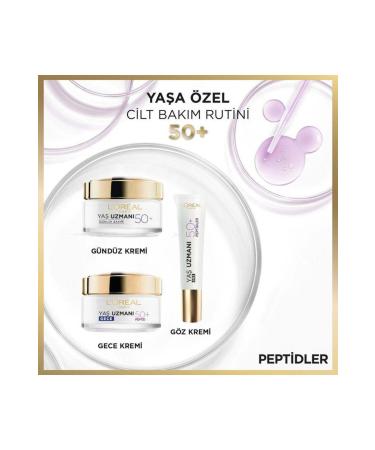 L'Oreal Paris 3 Pieces Loreal Paris Anti-Wrinkle Regenerating Eye Cream 50+ 15 ml and ROSIE - Buy Online on GoSupps.com