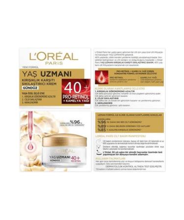 L'Oreal Paris 3 Pieces Loreal Paris Anti-Wrinkle Day Cream 40+ Pro-Retinol 50 ml and ROSIE - Buy Online on GoSupps.com