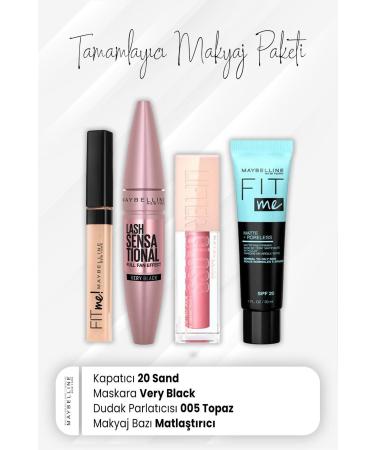 Maybelline New York Fit Me Concealer 20 Full Fan Mascara Very Black Lip Gloss 005 Petal And Ma