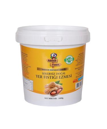 adressfindik Sugar-Free Natural Peanut Butter (PEANUTS) 1 Kg
