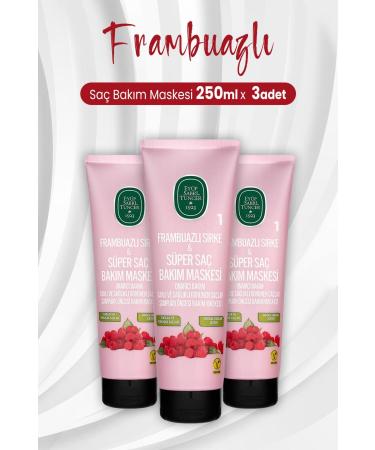 Ey p Sabri Tuncer Raspberry Vinegar and Super Hair Care Mask 250 ml X 3 Pieces