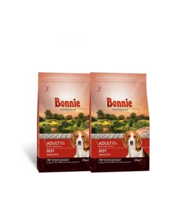 Bonnie Steak Adult Dog Food 2.5 Kg X 2 Pieces