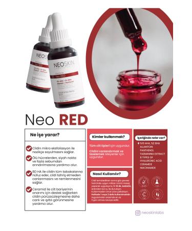 NEOSKIN NEO RED- Regenerating Smoothing Radiance Enhancing Peeling Serum (10% AHA 2% BHA Allantoin). - Buy Online on GoSupps.com