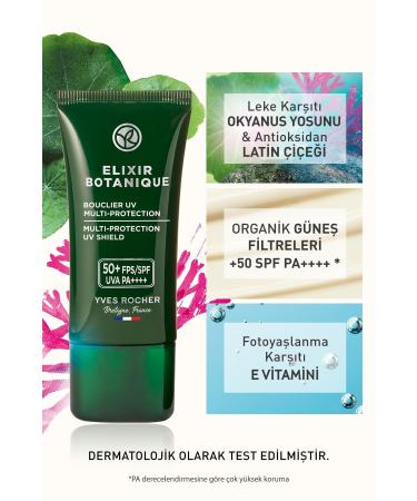 Yves Rocher Herbal Antioxidant Elixir Botanique Anti-Blemish 50SPF Face Sunscreen-Vitamin E-30ml - Buy Online on GoSupps.com