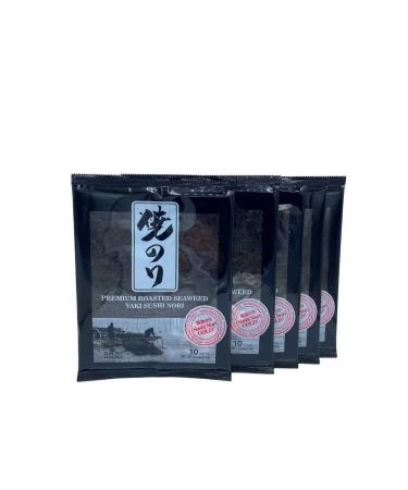 SEA FOOD Seafood Sushi Seaweed Yaki Sushi Nori Gold Premium 10 Sheets X 5 Packs