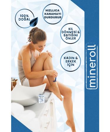 Mineroll After Shave Skin Alum Good for Skin Blemishes Ingrown Toxin Prevention For Women & Men - Buy Online on GoSupps.com