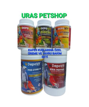 DEPOVIT Depovit 5-piece set special breeding set for cage birds biozing vitamin E multi vitamin probiotic yeast