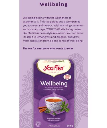 Yogi Tea Wellbeing Organic Tea - Buy Online on GoSupps.com
