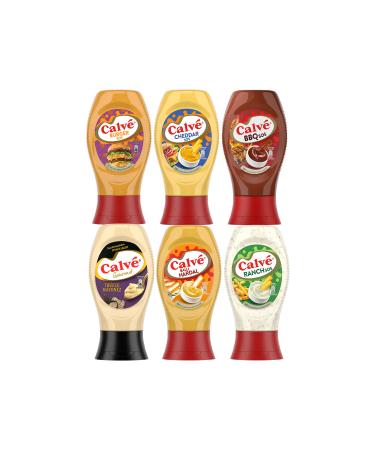 Calve Ranch Sauce + Burger Sauce + Truffle Mayonnaise + Cheddar Sauce + Honey Mustard + BBQ Sauce - Buy Online on GoSupps.com