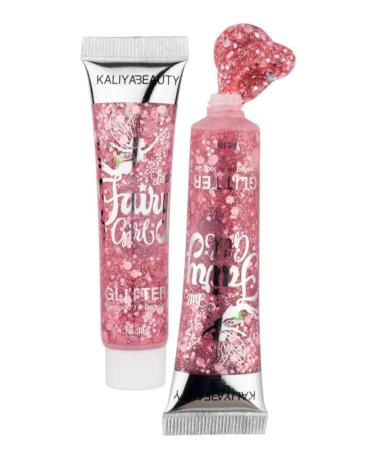 KALIYABEAUTY Face and Body Fairy Girl Glitter Gel Silver 6 Different Glitter Tones and Colors