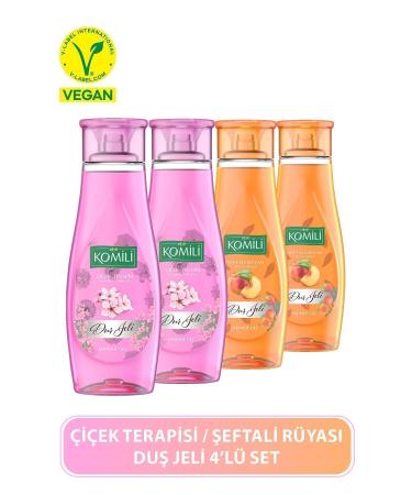 Komili Peach Dream & Flower Therapy Advantageous Shower Gel Set - 4 X 500 ML