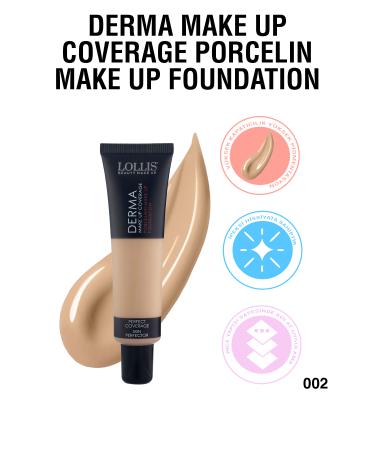 Lollis Derma Make Up Coverage Porcelain Make Up Foundation / Derma High Coverage Porcelain Foundation 002