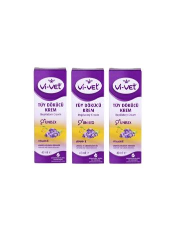 Vi vet Hair Removal Cream Unisex 40 ml x 3 Pieces