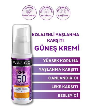 wasco Anti-Aging Spf50+ Collagen Sunscreen (collagen-panthenol-hyaluronic Acid) 50ml