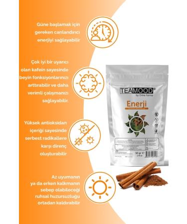 TEAMOOD Onka Farma Energy Tea - Sugar-Free Natural Herbal Tea - 50 gr - Buy Online on GoSupps.com