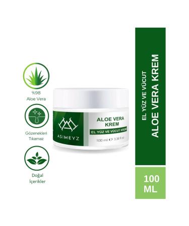 Asimeyz Refreshing and Moisturizing Soothing Pure Aloe Vera Gel Cream 100ml (Paraben and alcohol free)