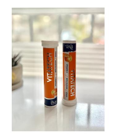 VITATECH Vitamin C + Beta Glucan + Zinc 20 Effervescent Tablets SET OF 2