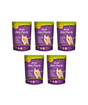 Tassya Ketogenic Konjac Noodle Pasta (5 PIECES) Penne 9kcal (VEGAN CARBOHYDRATE-FREE GLUTEN-FREE KETO) 270gr