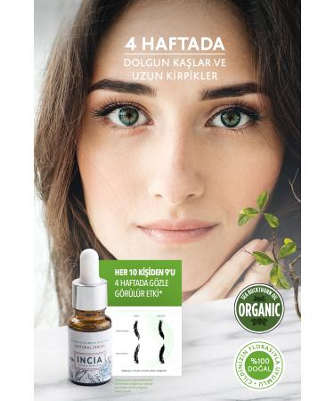 INCIA 0 Natural Eyebrow and Eyelash Strengthening Serum Herbal Thickening Intensive Care Oil 10 ml 2 X Pieces - Buy Online on GoSupps.com