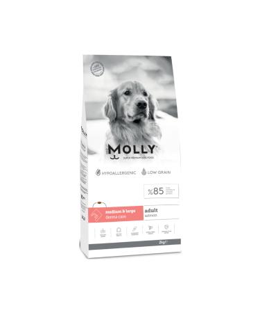 Molly Medium Adult Derma Care Salmon Medium and Large Breed Adult Dog Food 2 Kg