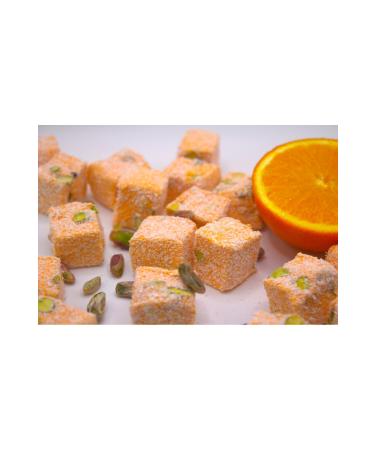 MUHABBET Orange Pistachio Turkish Delight 500 Grams