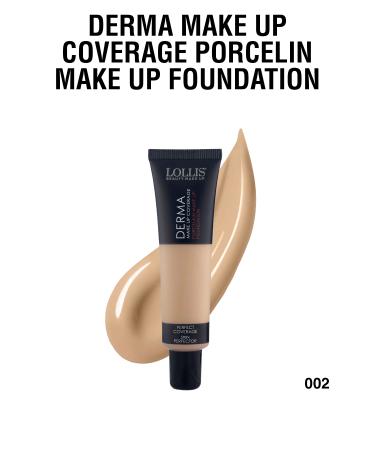 Lollis Derma Make Up Coverage Porcelain Make Up Foundation / Derma High Coverage Porcelain Foundation 002 - Buy Online on GoSupps.com