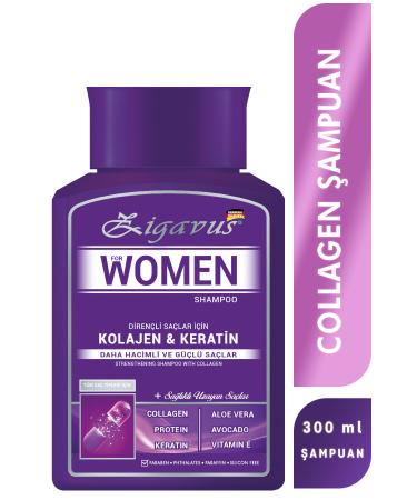 Zigavus Women Collagen - Keratin Shampoo 300 ml - Healthy Growing Hair 8699349130671