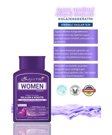 Zigavus Women Collagen - Keratin Shampoo 300 ml - Healthy Growing Hair 8699349130671 - Buy Online on GoSupps.com