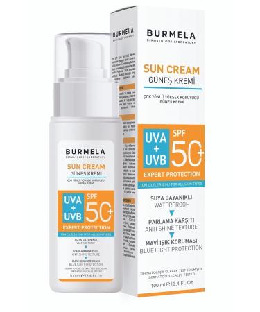 BURMELA Spf + 50 Mineral Face and Body Sun Cream for All Skin Types 100 ml