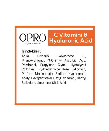 OPRO Cosmetics Vitamin C & Hyaluronic Acid Brightening Skin Care Serum 30 ml - Niacinamide - Buy Online on GoSupps.com