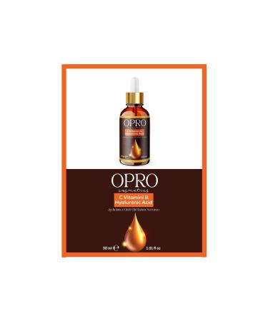 OPRO Cosmetics Vitamin C & Hyaluronic Acid Brightening Skin Care Serum 30 ml - Niacinamide - Buy Online on GoSupps.com