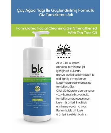 BK COMPANY Tea Tree Extract Facial Cleansing Gel Fortified Anti-Acne Natural Purifier - 200 ml - Buy Online on GoSupps.com