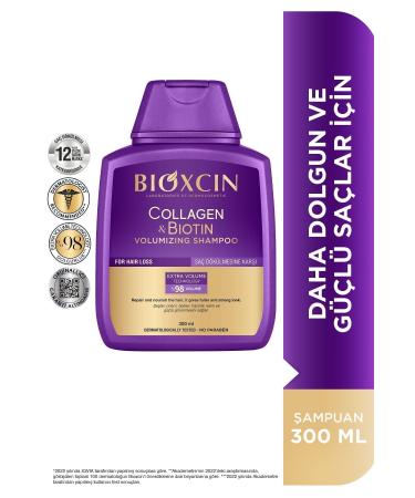 Bioxcin Collagen & Biotin Extra Volume & Plumping Shampoo 300 Ml - 2 Pcs Advantage Set - Buy Online on GoSupps.com