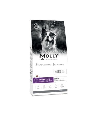 Molly Medium Adult Lamb & Blueberry Medium and Large Breed Adult Dog Food 2 Kg
