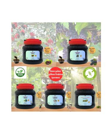 Bozk r Local Health Five Package & (GRAPE BLACK MULBERRY CAROB WHITE CONE MOLASSES) Net 4750 gr