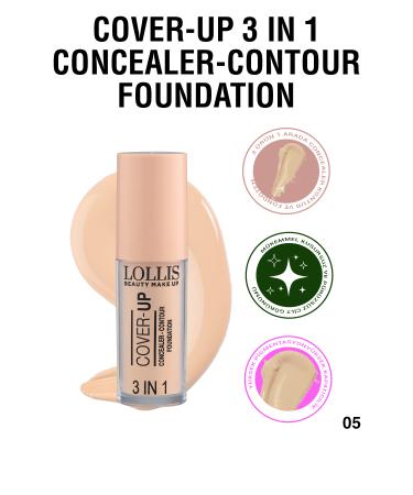 Lollis Cover - Up 3 in 1 Concealer Contour Foundation / Cover - Up 3 in 1 Concealer Contour Foundation 05