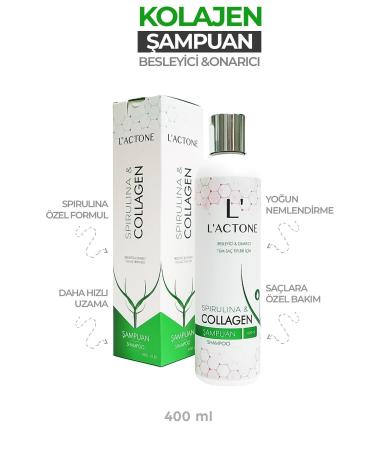 L'ACTONE Spirulina & Collagen Shampoo 400 ml / Shampoo - Buy Online on GoSupps.com