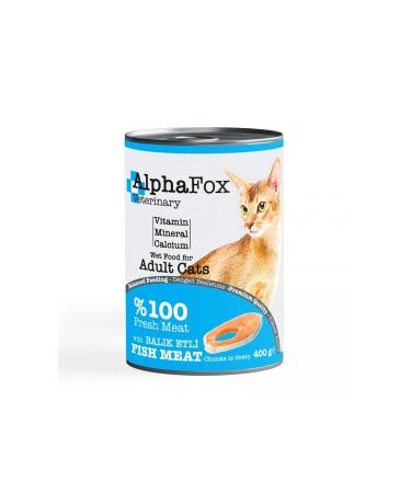 Alpha Fox Fish Cat Canned Food 400 Gr * 12 Pieces