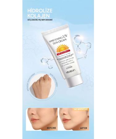 BISPACK Natural Content Brightening High Protection Whitening UV Sun Cream SPF50 + PA+++ - Buy Online on GoSupps.com