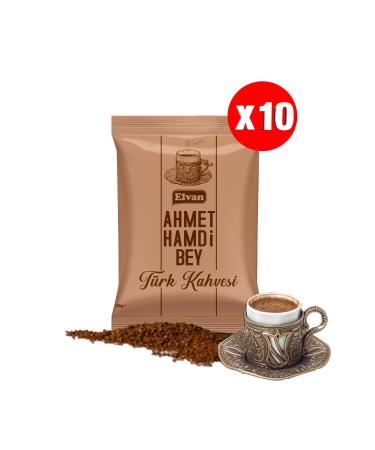 Elvan Ahmet Hamdi Bey Turkish Coffee 100 Gr. (10 Pieces) - Buy Online on GoSupps.com