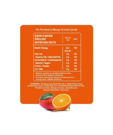 Pin Orange Mango Tropical White Tea - Sugar Free & Calorie Free - 1 Liter X 6 Pieces - Buy Online on GoSupps.com