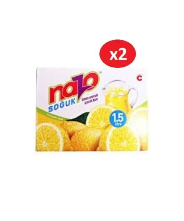 NAZO Lemon Flavored Powder Drink 9 Gr 24 Pieces X 2