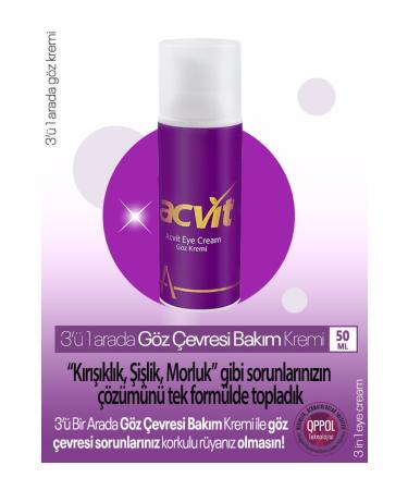 Acvit Eye Contour Care Cream - 3 in 1 - 50 Ml. - Buy Online on GoSupps.com
