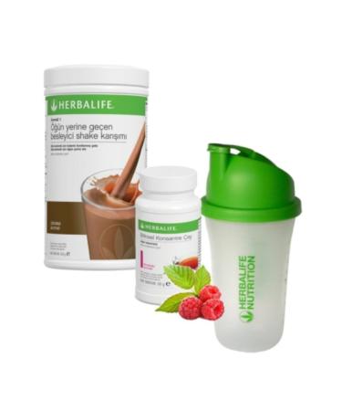 Herbalife Shake Chocolate 550 Gr + Tea Raspberry 50 Gr + Shaker