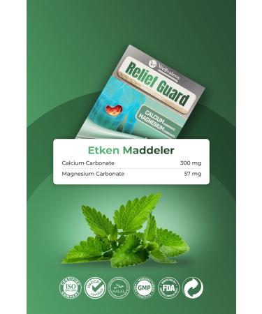 Wellvalens Relief Guard Antacid 4 Tablets Magnesium & Calcium Carbonate and Mint Flavor - Buy Online on GoSupps.com