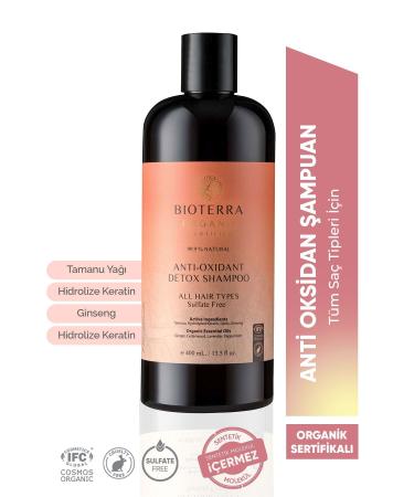 Bioterra Organic Anti Oxidant Detox Shampoo 400 ml - Strengthening Effect