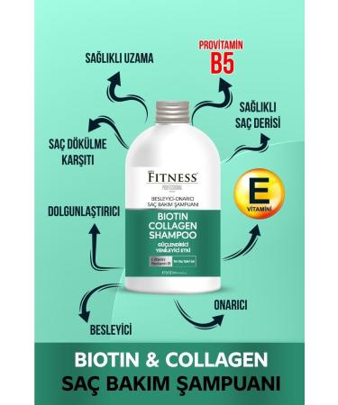 Fitness Professional Biotin Collagen Shampoo 500 ml Nourishing Repair Fast Growth Effective