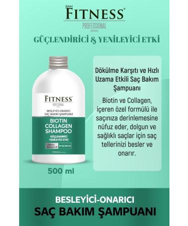Fitness Professional Biotin Collagen Shampoo 500 ml Nourishing Repair Fast Growth Effective - Buy Online on GoSupps.com