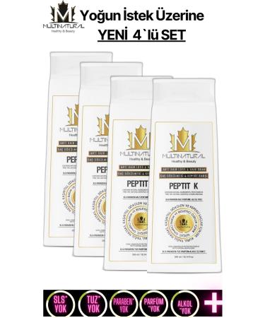 multinatural Dandruff Itching Hair Loss Shampoo Flaking Shampoo Organic 4 Pieces Eczema -x Series