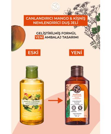 Yves Rocher Moisturizing Shower Gel - Revitalizing Mango Coriander- 200ml-99259 - Buy Online on GoSupps.com